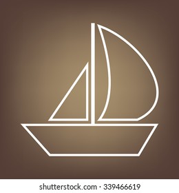 Sail Boat line icon