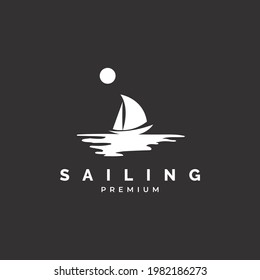 Sail boat logo design inspiration vector template
