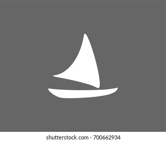 Sail Boat logo design vector