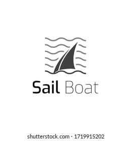Sail Boat logo icon template. Vector illustration. Modern design
