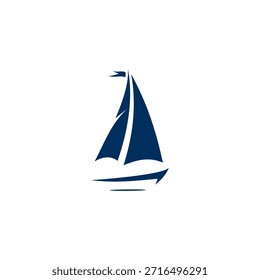 Diseño de Vector de la silueta del logotipo del barco de vela, silueta del icono del logotipo del barco de vela, Ilustración vectorial del logotipo del barco de vela. Adecuado para su necesidad de diseño, logotipo, ilustración, animación, etc.