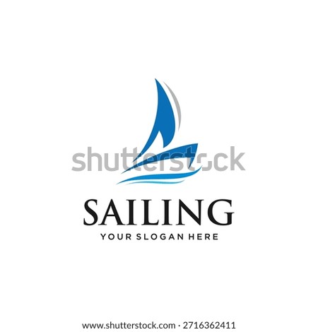 
Sail boat logo silhouette vector design, sail boat logo icon silhouette, sailboat sailing ship logo vector illustration. Suitable for your design need, logo, illustration, animation, etc.