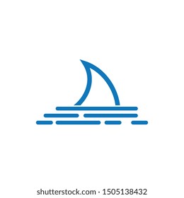 sail boat logo template, design concept vector