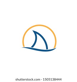 sail boat logo template, design concept vector