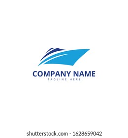 sail boat logo template, design concept vector. Ship Logo.