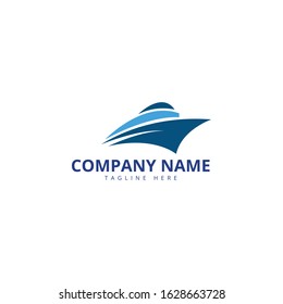 sail boat logo template, design concept vector. Ship Logo.