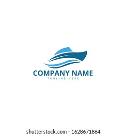 sail boat logo template, design concept vector. Ship Logo.