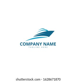 sail boat logo template, design concept vector. Ship Logo.