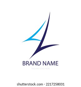 Sail boat logo template vector