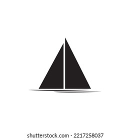 Sail boat logo template vector