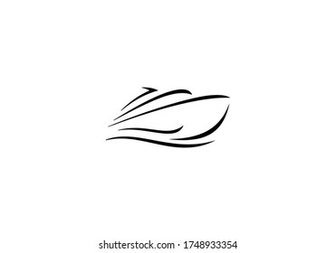 sail boat logo vector ilustration