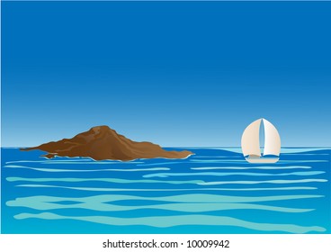 sail boat on the sea