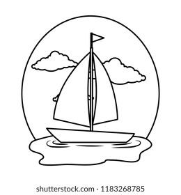 sail boat on the sea