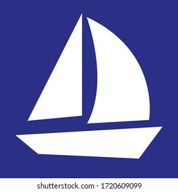 Sail boat for sailing flat vector icon for apps and websites. Can be used for web, mobile, infographic, and print. EPS 10 Vector illustration.