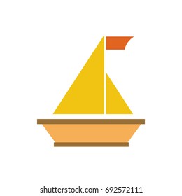 Sail boat symbol