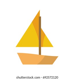 Sail boat symbol