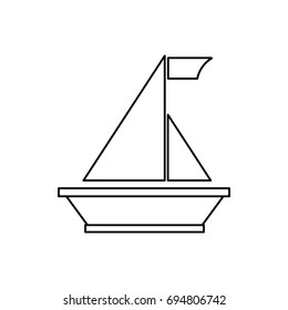 Sail boat symbol