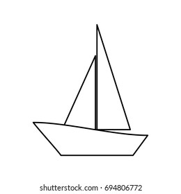 Sail boat symbol