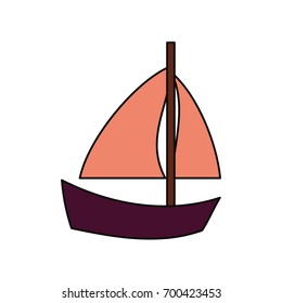Sail boat symbol