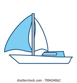 Sail boat symbol
