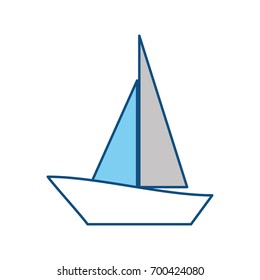 Sail boat symbol