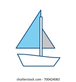 Sail boat symbol
