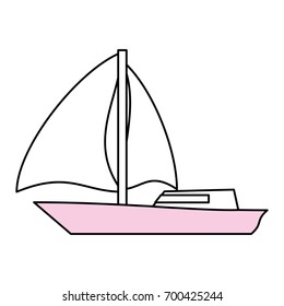 Sail boat symbol