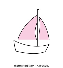 Sail boat symbol
