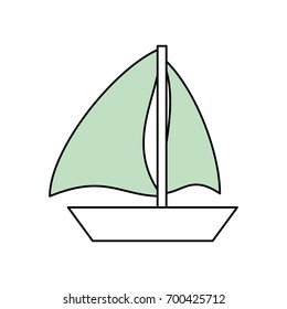 Sail boat symbol