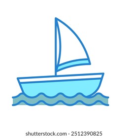 Sail Boat for Transportation Icon