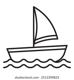 Sail Boat for Transportation Icon