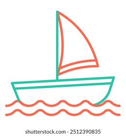 Sail Boat for Transportation Icon