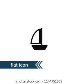 Sail boat vector icon