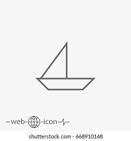 sail boat vector icon