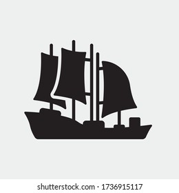 sail boat vector icon illustration sign
