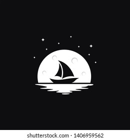 sail boat vector logo design