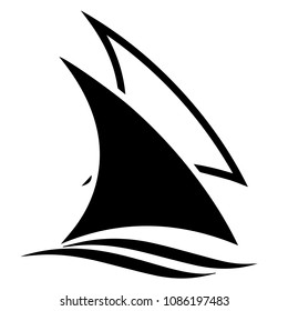 Sail Boats Vector Icon Logo