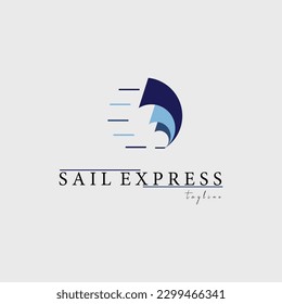 sail express logo vector illustration design