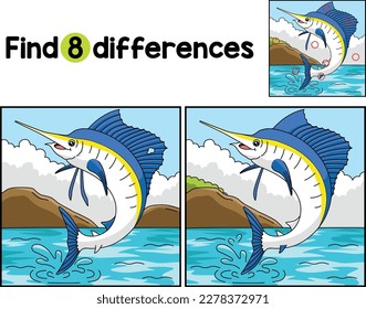 Sail Fish Animal Find The Differences