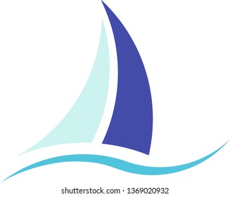 Sail floats on the waves