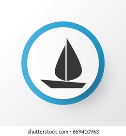 Sail Icon Symbol. Premium Quality Isolated Boat Element In Trendy Style.