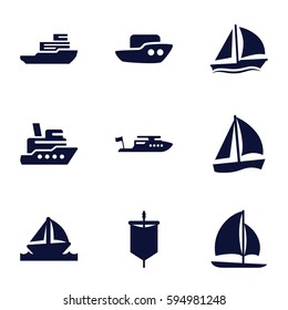 Similar Images, Stock Photos & Vectors of Boats and ships icons set