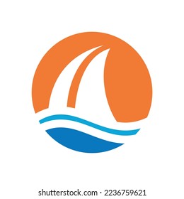 plantilla de icono del logotipo de vela 1