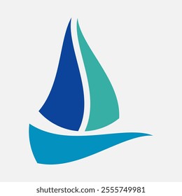 Sail logo icon design template.