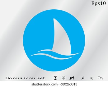 Sail logo, icon, vector illustration of Eps10