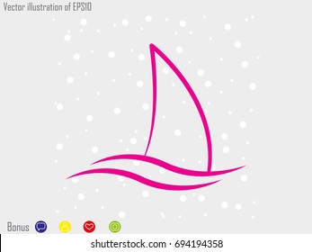 Sail logo, icon, vector illustration of Eps10