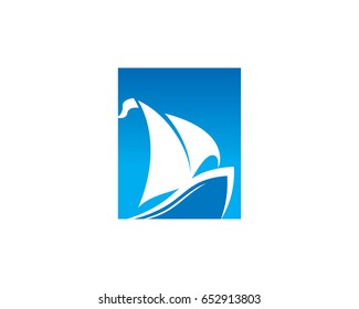 Sail Logo Template Design Vector, Emblem, Design Concept, Creative Symbol, Icon