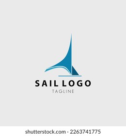sail logo vector design for use brand company identity etc