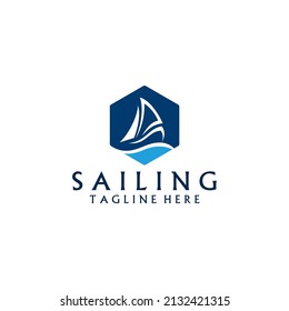 Sail Sailing Logo Template Vector