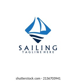 Sail Sailing Logo Template Vector